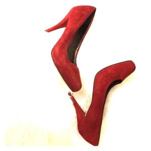 Classy Sensually Attractive Red Leather Heels 6.5